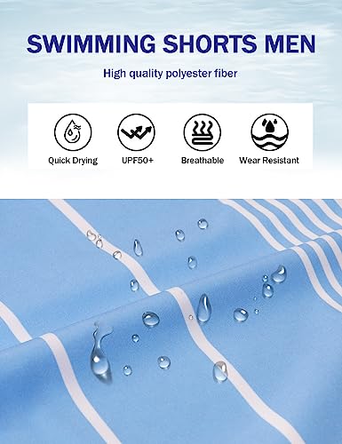 iCKER Mens Swim Shorts Swimming Trunks 3D Print Beach Shorts Boardshorts for Summer