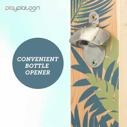Image of Play Platoon Hook and Ring Toss Bar Game for Adults - Wood Toss Ring Game for Adults - Perfect Home, Basements, & Bar Gifts