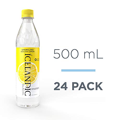 Icelandic Glacial Sparkling Water, Sicilian Lemon, 500 Milliliter, 24 Count