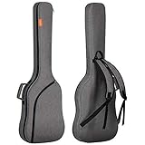 CAHAYA Electric Bass Guitar Bag Gig Bag Backpack Padded Soft Case 0.3inch Padding, Grey