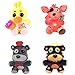 4 Pièces FNAF Jouets en Peluche Five Nights at Freddy's 18cm Peluches Figurines Lefty El Chip Rockstar Foxy Chica Jeux Animés Poupée Décoration Ragdoll Cadeau pour Enfants Adultes 4PCS-18cm