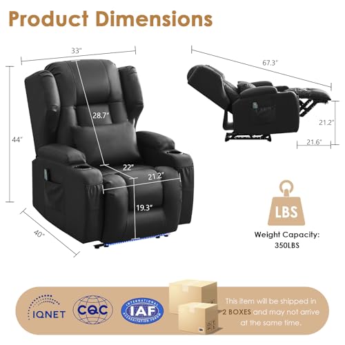 Sillón Plegable Negro Función Eléctrica miniatura 2