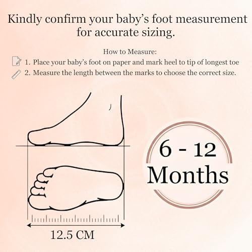 Image of PureSole Cotton Baby Shoes for 6-12 Months | Lightweight & Breathable Booties with Flexible Anti-Skid Sole | Casual Shoes for Baby Boys & Baby Girls