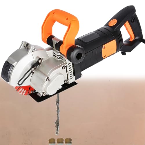 Scanalatrice Elettrica per Muri da 4800 W, Macchina per Il Taglio di Scanalature per Muri, Fresa per Scanalature in Cemento, con 5 Lame per Seghe, per Mattoni, Granito, Marmo, Cemento
