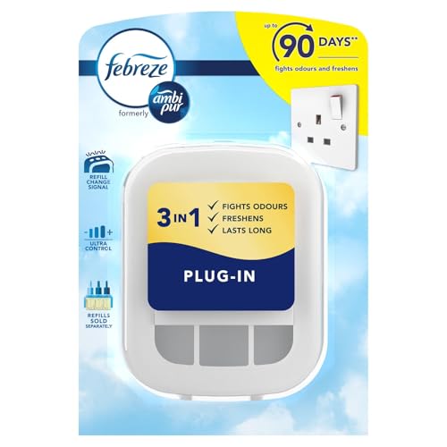Image of Febreze Ambi Pur 3Volution Air Freshener Plug-in Diffuser DEVICE ONLY | Plug-in Scent Dispenser with Odour Clear Technology | Eliminates Odours and Refreshes Air Continuously