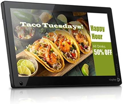 Nixplay Signage 15.6"- Simple, scalable and Stunning Digital Signage, Ready to use Right Out of The Box. Remote Content Management