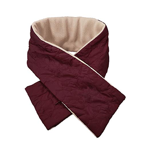 QQAA USB Power Bank Heated Scarf,Heat Shawl Electric Warm with Neck Heat Pad Heated Scarves Cold Weather Neck Warmer Polyester Scarf Multiple Colors
