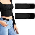No Buckle Belts Men 2 Pack No Buckle Elastic Belt Adjustable Invisible Stretch Side Waist Buckless Belt for Men