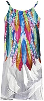 GORGLITTER Midi-jurk voor dames, zomerjurk, bloemenpatroon, jurken met