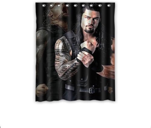 Retro WWE roman reigns Window Curtains/drape/panels/treatment Polyester Fabric Office/Home/Bedroom Decor 52"x 63"