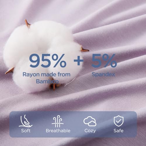 Image of Duomiaomiao 2 Pack Buttery Soft Wearable Blanket Rayon Made from Bamboo Baby Sleep Sack 0-6 Months 1.0 TOG, Premium Baby Sleeping Bag 2-Way Zipper for Babies