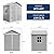 6x4 FT Outdoor Storage Shed with Floor, Plastic Resin Garden Shed with Window & Sloping Roof & Lockable Door for Patio Backyard Garden, Lawn Mower, Bike, Tool Storage