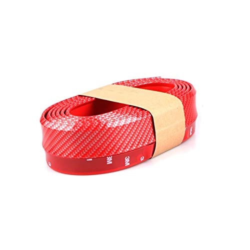 Buy Car Lip Strip Splitter Spoiler Door Bumper Carbon Fiber Rubber For