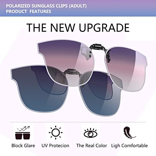 Image of Flip-Up Clip-On Polarized Sunglasses, UV Protection