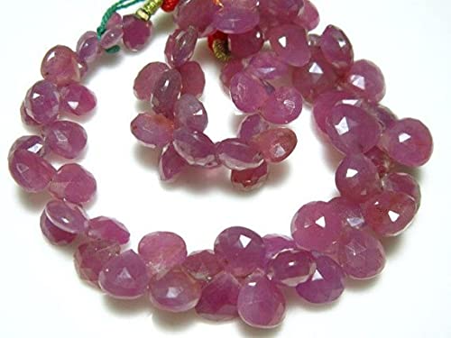 Saphir rose briolettes en cœur AAA de LKBEADS pour la création de bijoux fins en fil de 20cm - 3