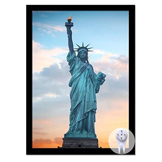 OMAIGAR 10x14 Picture Frame for Diamond Painting 25.40x35.56cm (30x40cm cropped) Black High Transparent Photo Frame Wall Desktop Horizontal Vertical 10 x 14