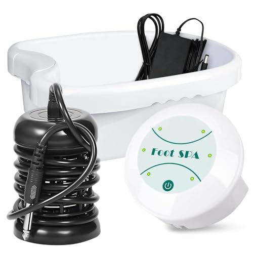 Ionic Foot Spa, Professional Ionic FootSpa Machine, Foot Massager Bath Body Relaxed and Relieved for Beauty Salon, Home (with Basin)