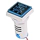 Amperometro Montaggio A Pannello 12 Volt Amp Meter Sensore Ad Effetto Hall LED in Plastica Display Digitale Indicatore del Misuratore di Corrente della Tensione CA 22 Mm 0 100 A (Blu)