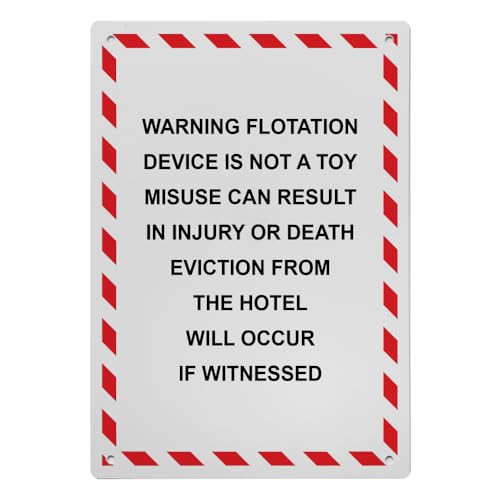Warning Flotation Device Is Not Sign, 8.5 x 11 in