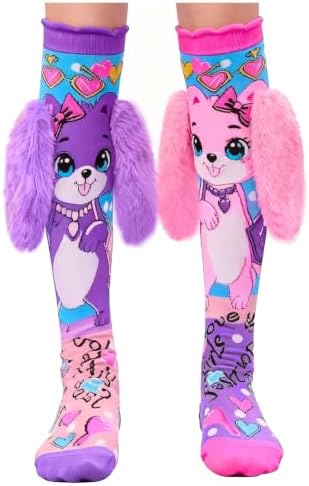 Crazy Socks for Kids Girls 3D Silly Wacky Fun Socks Knee High