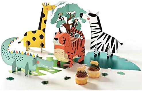 Amscan 9909354 - Get Wild Animals Paper Party Loot Bags - 8 Pack