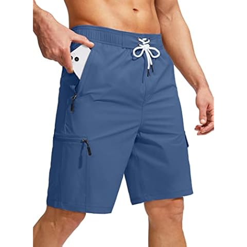 Kayrth Men's Swim Trunks Quick Dry Board Shorts with 5 Pockets Swimsuit Swimwear for Men - No Mesh Liner Cover