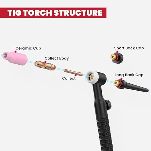 Torche de soudage TIG 4m bestarc pour souder dans les angles difficiles avec tête flexible - 4