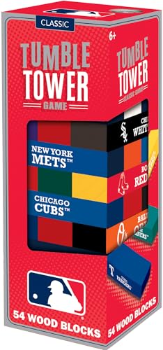 MasterPieces Game Day - Officially Licensed MLB Tumble Tower - Featuring All Teams, Real Wood Blocks