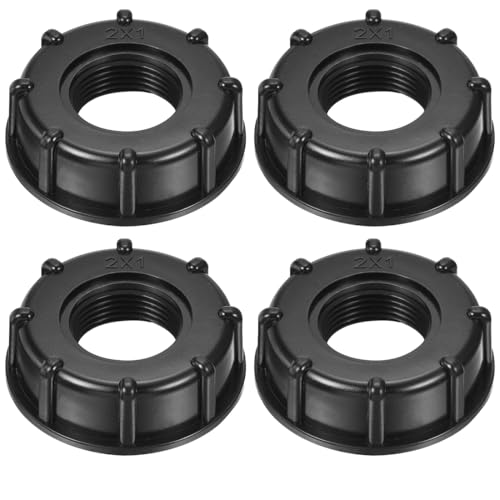KIRZAX 4 pcs tapas adaptadoras IBC de 1 de pulgada para conector de tanque IBC. Adaptador de tanque para válvula de tonelada IBC de 1000 litros
