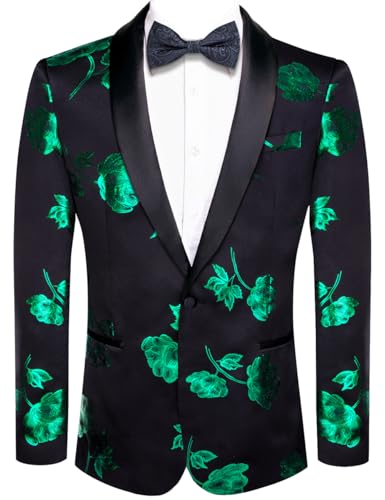 Veste de costume élégante à revers châle motif jacquard floral