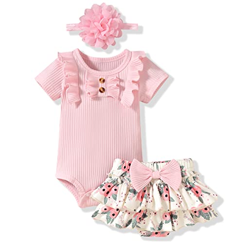Image of Aalizzwell Newborn Infant Baby Girls Summer Outfit