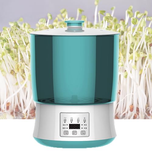 Machine Automatique à germes de Haricots, germoir à 3 étages avec Panneau de contrôle Intelligent et Plaque de Pression, arrosage à 360 degrés et système d'arrosage Automatique