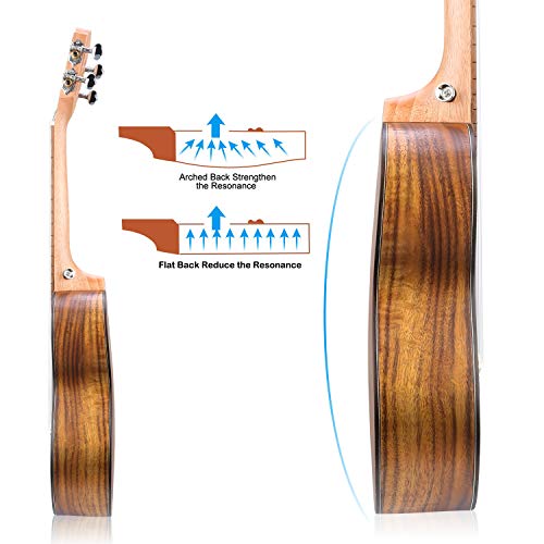 Concert Ukulélé, Hricane 23 Pouces Professionnel Koa Ukeleles UKK-02 Hawaïen Ukele Bundle avec Haute Qualité Sac de… - Les Beatles, Paul McCartney, John Lennon, RIngo Starr, George Harrison Concert Ukulélé, Hricane 23 Pouces Professionnel Koa Ukeleles UKK-02 Hawaïen Ukele Bundle avec Haute Qualité Sac de… – Image 3
