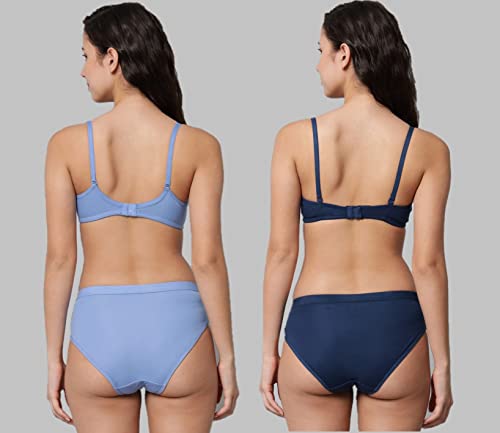 Image of Women Sexy Cotton 2 Piece Bra and Panties Lingerie Set for Honeymoon | Anniversary | Everyday Bra Panty Combo