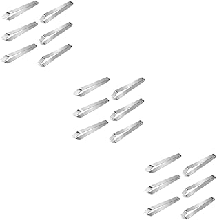 FRCOLOR 18 Pçs Clipe De Espinha De Peixe De Aço Inoxidável Ferramentas Domésticas Pinças De Depilação Pinças Angulares Alicate De Osso De Peixe Pinças De Osso De Peixe Clipe De Osso De