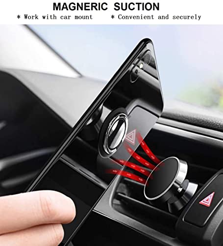 Tracfone Blu View 2 Case With Tempered Glass Screen Protector, Rotating Ring [Magnetic Car Mount] [360°Kickstand] Holder [Fashion] Soft Tpu Protection Cover Case For Blu View 2 (Blue) #TOP2