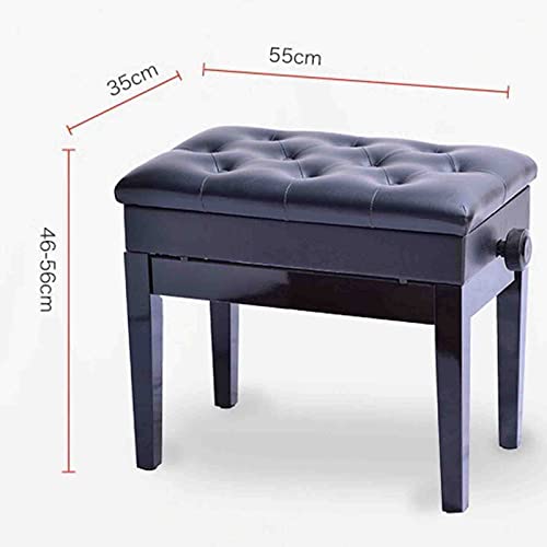 CrEev Tabouret de Piano, Tabouret de Coiffeuse, Banc de Clavier Double siège avec Compartiment de Rangement, Repose-Pieds en Cuir PU avec Pieds en Bois et siège en Mousse rembourré (Noir B) - Les Beatles, Paul McCartney, John Lennon, RIngo Starr, George Harrison CrEev Tabouret de Piano, Tabouret de Coiffeuse, Banc de Clavier Double siège avec Compartiment de Rangement, Repose-Pieds en Cuir PU avec Pieds en Bois et siège en Mousse rembourré (Noir B) – Image 3