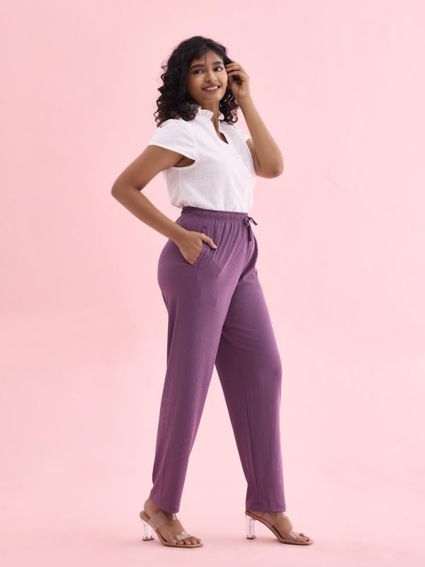 Image of GO Colors Women Rib Pant