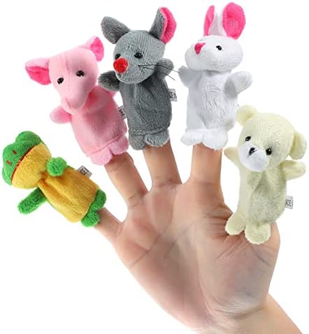 Finger Puppets, BILLMOSS 10 Pcs Animals Plush Hand Puppet for Child Story Time, Instructional Storytelling Props for Children 5 41KVE61rfoL. AC