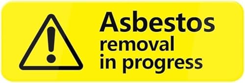 SECFEB Asbestos Removal in Progress Sign Acrylic Premium Durable Home