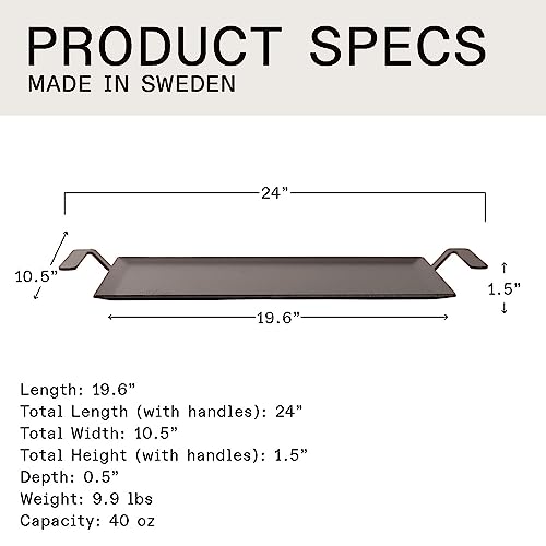 image for Made In Cookware - Carbon Steel Griddle + Grill Press - (Like Cast Iro