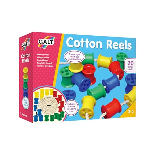 GALT Cotton Reels Threading Toy Ages 3 Years Plus 20 Count (Pack of 1)