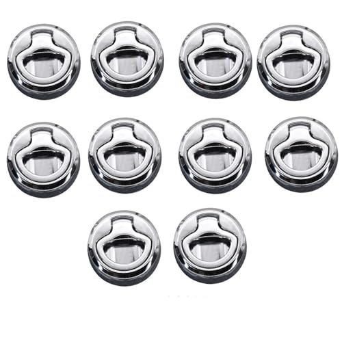 Stainless Steel Marine Hatch Locking Locker Boat Flush Pull Hatch Slam Latches Round Deck Lock 10/20Pcs(10pcs a lot)