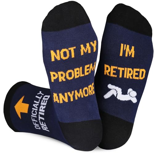 Veachog Best Funny Retirement Gifts for Men, Retirement Socks for Men - Retired Socks...