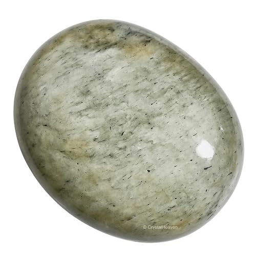 Image of Crystal Heaven Certified Chrysoberyl Cats Eye Palm Pebbles Stones For Anxiety Stress Relief Massage- Aaa Grade Original Healing Gemstone Agate Palm Stone For Yoga Meditation Spiritual Reiki Feng Shui