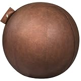 STRYVE Gymnastikball 70 cm Natural Brown, edler Sitzball für Büro, Homeoffice & Sport - inkl. Luftpumpe