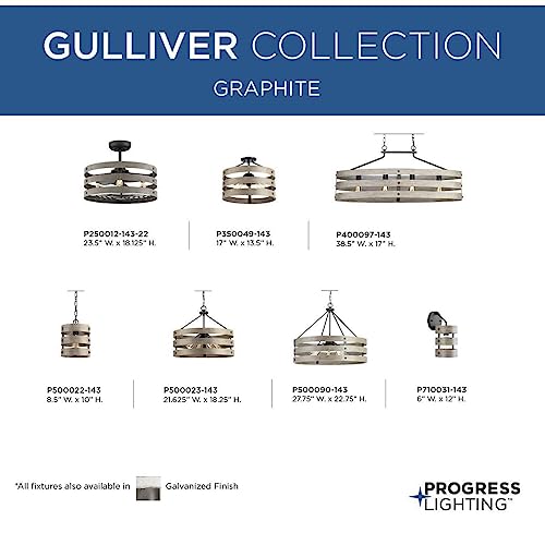 Image of Gulliver Collection 1-Light Coastal Pendant Light Graphite