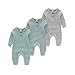 Chamie Baby Romper Newborn Knitted Jumpsuit Long Sleeve Baby Boys Girls Footless One-Piece Suit 0-24 Months,3 Pcs,Blue,Green,Grey