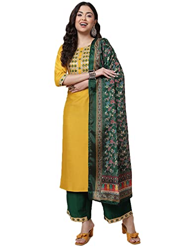 Silk Embroidered Kurta Set for Women
