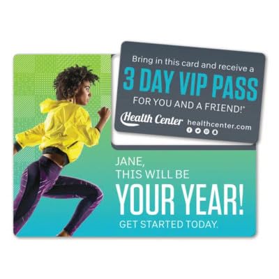 Health Club Plastic Postcard Mailer